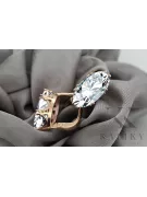 Earrings Vintage craft Zircon Original Vintage 14K Rose Gold vec021r